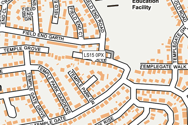 LS15 0PX map - OS OpenMap – Local (Ordnance Survey)