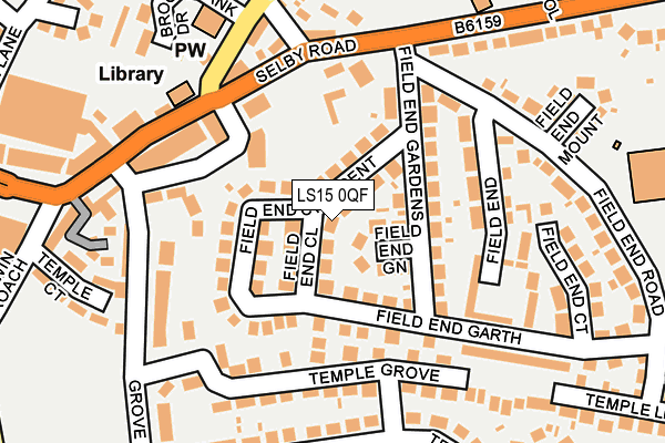 LS15 0QF map - OS OpenMap – Local (Ordnance Survey)