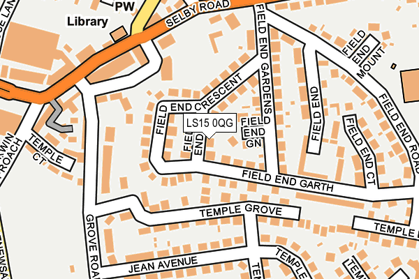 LS15 0QG map - OS OpenMap – Local (Ordnance Survey)