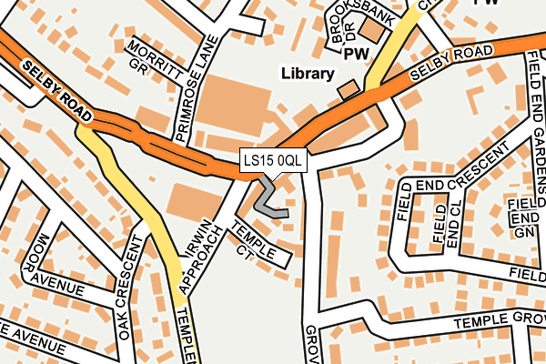 LS15 0QL map - OS OpenMap – Local (Ordnance Survey)