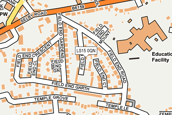 LS15 0QN map - OS OpenMap – Local (Ordnance Survey)