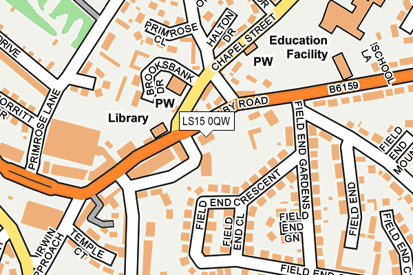 LS15 0QW map - OS OpenMap – Local (Ordnance Survey)