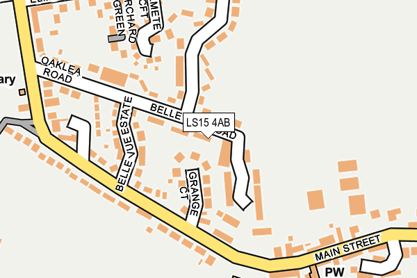 LS15 4AB map - OS OpenMap – Local (Ordnance Survey)