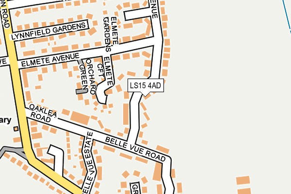 LS15 4AD map - OS OpenMap – Local (Ordnance Survey)