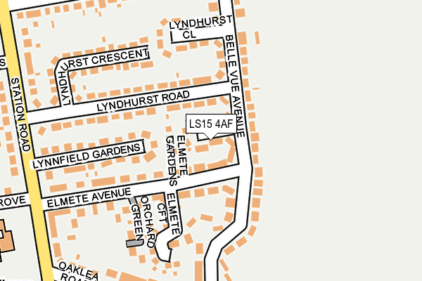 LS15 4AF map - OS OpenMap – Local (Ordnance Survey)