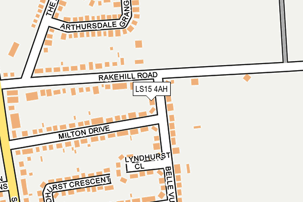 LS15 4AH map - OS OpenMap – Local (Ordnance Survey)