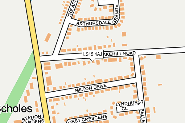 LS15 4AJ map - OS OpenMap – Local (Ordnance Survey)