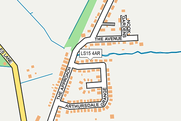 LS15 4AR map - OS OpenMap – Local (Ordnance Survey)