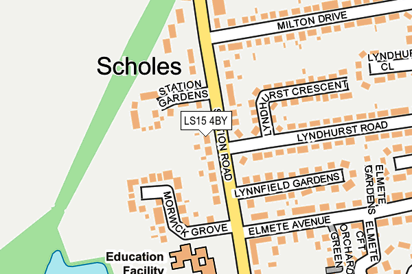 LS15 4BY map - OS OpenMap – Local (Ordnance Survey)