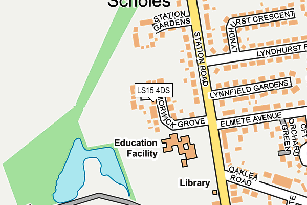 LS15 4DS map - OS OpenMap – Local (Ordnance Survey)