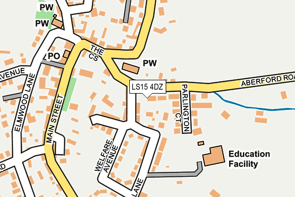 LS15 4DZ map - OS OpenMap – Local (Ordnance Survey)