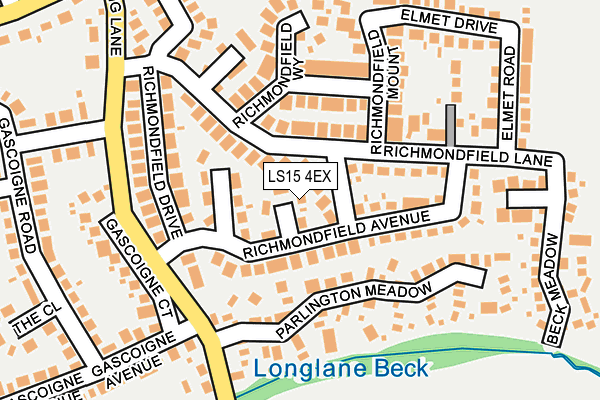 LS15 4EX map - OS OpenMap – Local (Ordnance Survey)
