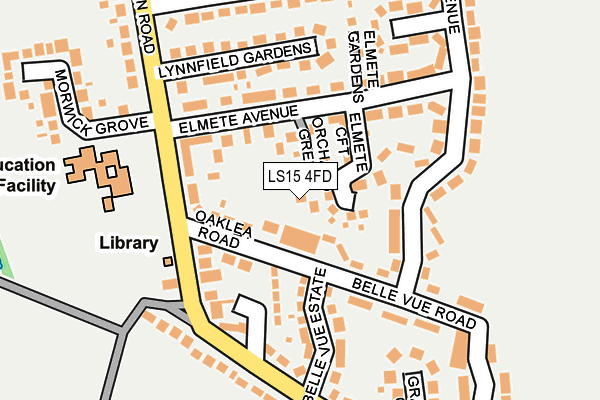 LS15 4FD map - OS OpenMap – Local (Ordnance Survey)