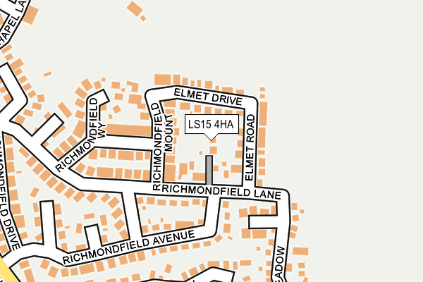 LS15 4HA map - OS OpenMap – Local (Ordnance Survey)