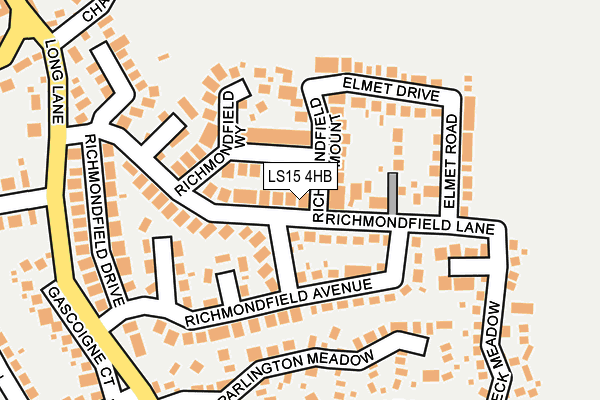 LS15 4HB map - OS OpenMap – Local (Ordnance Survey)