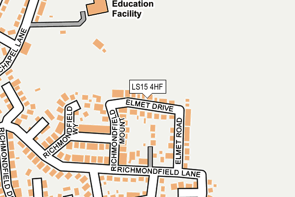 LS15 4HF map - OS OpenMap – Local (Ordnance Survey)