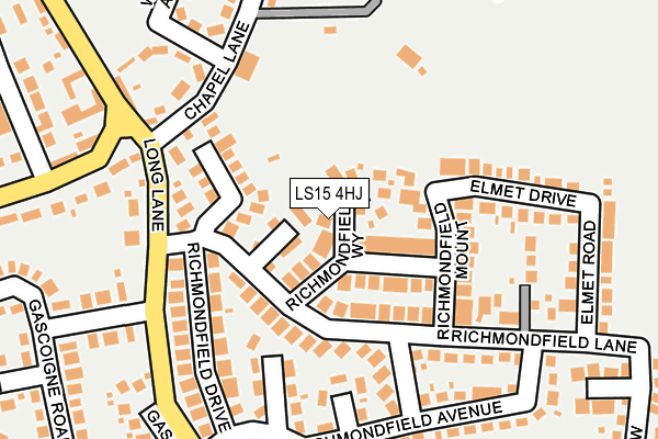 LS15 4HJ map - OS OpenMap – Local (Ordnance Survey)