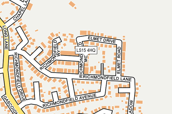 LS15 4HQ map - OS OpenMap – Local (Ordnance Survey)