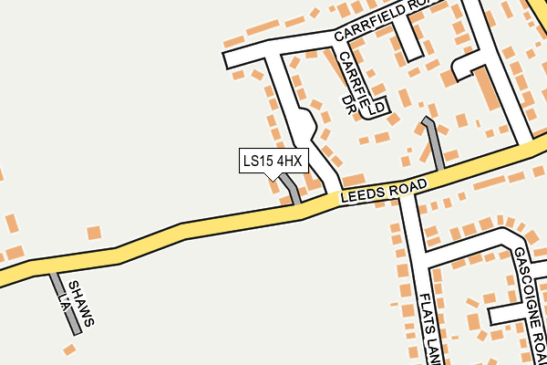 LS15 4HX map - OS OpenMap – Local (Ordnance Survey)