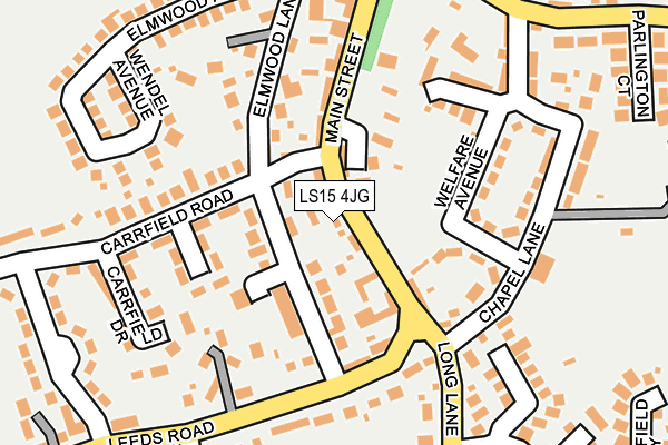 LS15 4JG map - OS OpenMap – Local (Ordnance Survey)