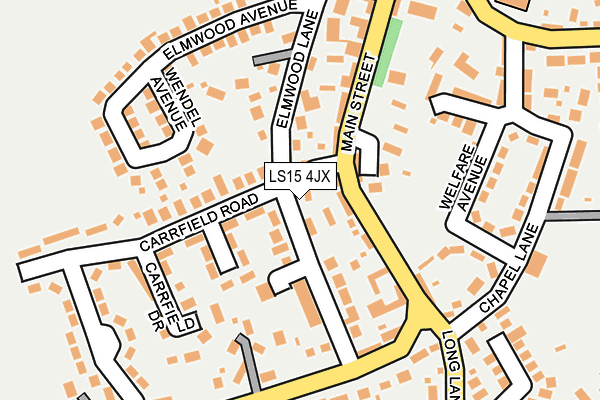 LS15 4JX map - OS OpenMap – Local (Ordnance Survey)