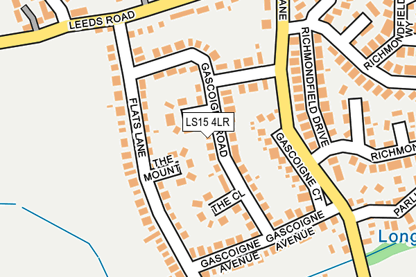 LS15 4LR map - OS OpenMap – Local (Ordnance Survey)