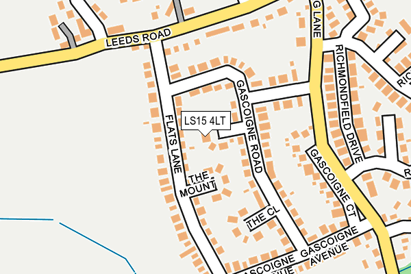 LS15 4LT map - OS OpenMap – Local (Ordnance Survey)