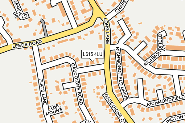 LS15 4LU map - OS OpenMap – Local (Ordnance Survey)