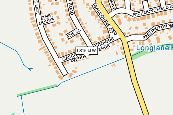 LS15 4LW map - OS OpenMap – Local (Ordnance Survey)