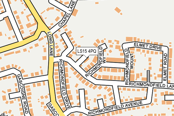 LS15 4PQ map - OS OpenMap – Local (Ordnance Survey)