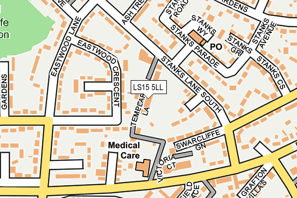 LS15 5LL map - OS OpenMap – Local (Ordnance Survey)