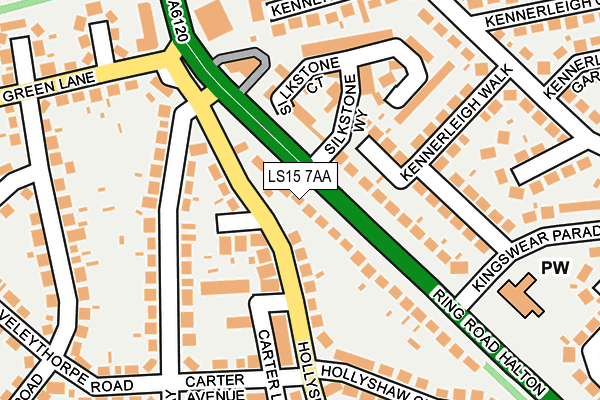 LS15 7AA map - OS OpenMap – Local (Ordnance Survey)