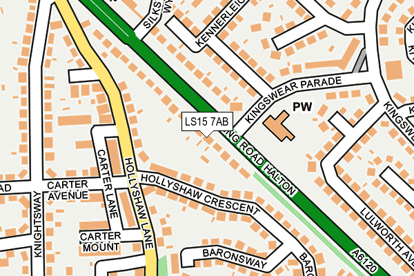 LS15 7AB map - OS OpenMap – Local (Ordnance Survey)