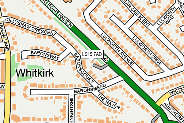 LS15 7AD map - OS OpenMap – Local (Ordnance Survey)