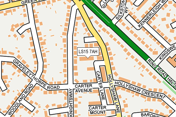 LS15 7AH map - OS OpenMap – Local (Ordnance Survey)