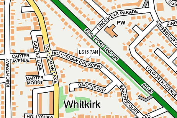 LS15 7AN map - OS OpenMap – Local (Ordnance Survey)