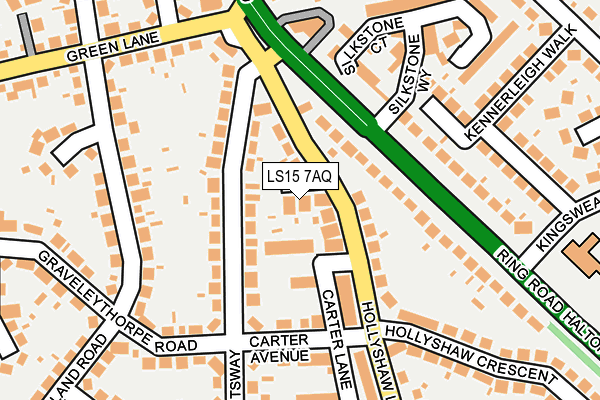 LS15 7AQ map - OS OpenMap – Local (Ordnance Survey)