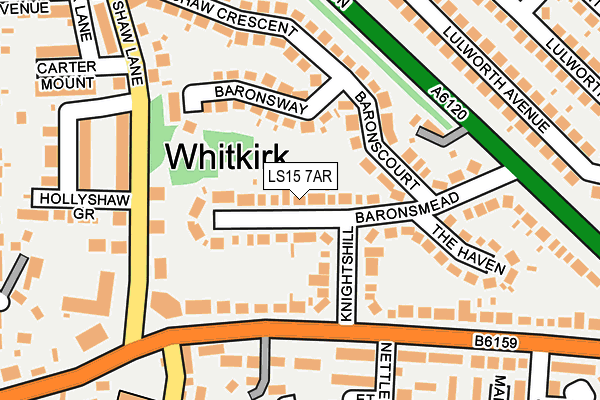 LS15 7AR map - OS OpenMap – Local (Ordnance Survey)