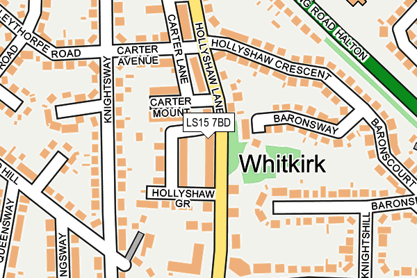 LS15 7BD map - OS OpenMap – Local (Ordnance Survey)