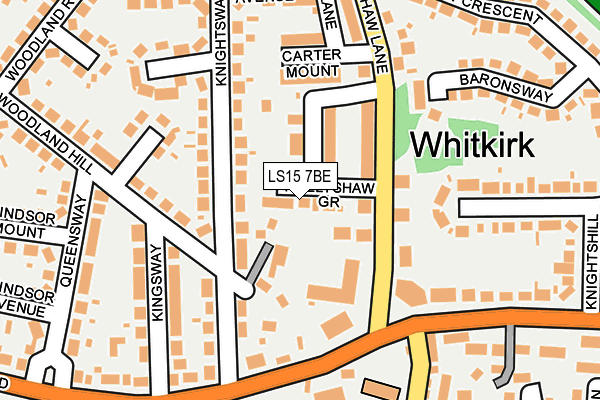 LS15 7BE map - OS OpenMap – Local (Ordnance Survey)