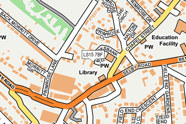 LS15 7BF map - OS OpenMap – Local (Ordnance Survey)
