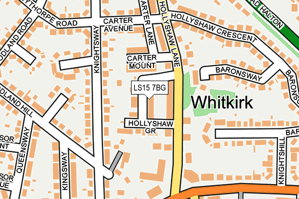 LS15 7BG map - OS OpenMap – Local (Ordnance Survey)