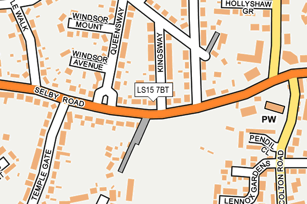 LS15 7BT map - OS OpenMap – Local (Ordnance Survey)