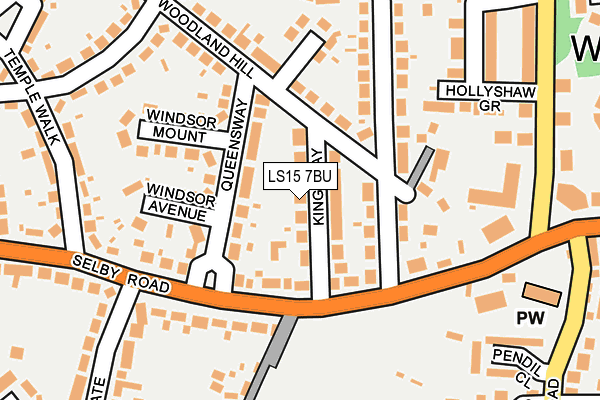 LS15 7BU map - OS OpenMap – Local (Ordnance Survey)