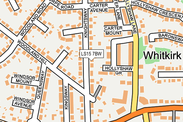 LS15 7BW map - OS OpenMap – Local (Ordnance Survey)