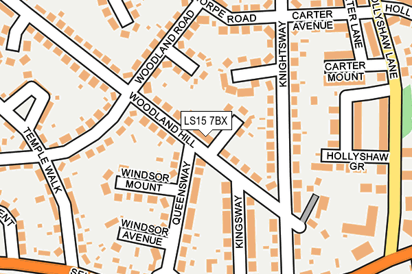 LS15 7BX map - OS OpenMap – Local (Ordnance Survey)