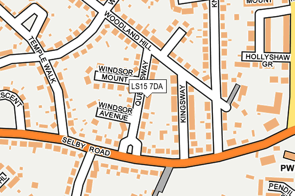 LS15 7DA map - OS OpenMap – Local (Ordnance Survey)