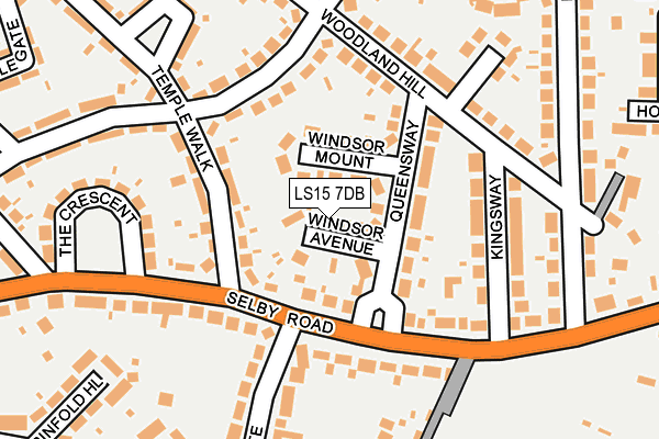 LS15 7DB map - OS OpenMap – Local (Ordnance Survey)