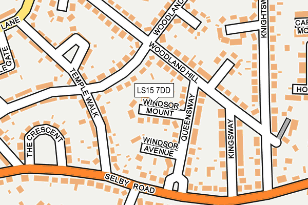 LS15 7DD map - OS OpenMap – Local (Ordnance Survey)