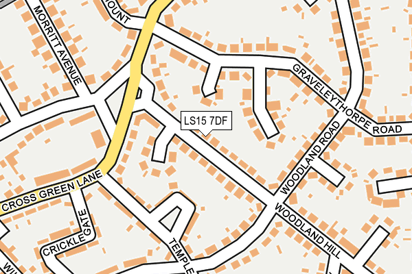 LS15 7DF map - OS OpenMap – Local (Ordnance Survey)